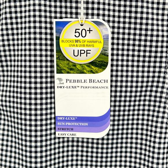 Pebble Beach Golf Performance Pullover Quarter Zip Black White Women’s XS NWT - Picture 7 of 8